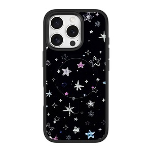 Cassa del telefono del pannello posteriore di Grilding magnetico sostituibile per il iphone 17 / 17pro/17promax/17air con la stella variopinta di doratura - Product Image 1