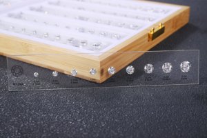 Anster Various Shape Diamond Size <strong>Comparison</strong> Tool Jewelry Store Reference Diamond Carat Size 0.3-5ct Wood Gift Box Oval Pear Set - Product Image 6