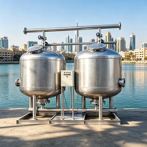 50000LPH Large Flow Lake <b>Water</b> <b>Filter</b> with Stainless Steel Pump PLC Turbidity Removal <b>System</b> for Crystal Clear Landscape Lakes - Product Image 1