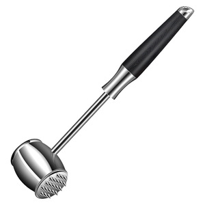 Black Wood 304 Stainless Steel Meat Tenderizer Double-sided Pounding Tool For Household Use - Product Image 5