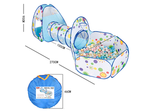 Chenghai Samtoys 3 en 1 enfants toile aire de jeux Tunnel tente océan piscine à balles bébé Camping en plein air jeu jouet Pop UP tente <span class=keywords><strong>maison</strong></span> - Product Image 5