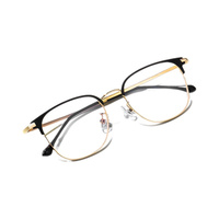 Nouvelles montures de lunettes de vue de haute qualité, lunettes d'ordinateur modernes en métal, montures optiques rétro pour hommes et femmes