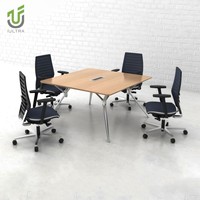 Table de réunion modulaire en forme de U, grand format, mobilier de bureau moderne, en MDF, pour bureau à domicile ou école