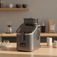 Machine à glaçons électrique portable de comptoir 12 kg/24h, contrôle tactile, autonettoyante, glaçons en forme de cube, pour hôtels, usage domestique et extérieur