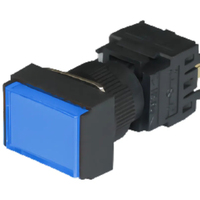 Interrupteur à bouton-poussoir rectangulaire LED de 22 mm, éclairé, 1NO1NC, 10A, pour le contrôle industriel et les appareils ménagers