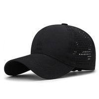 Gorra de béisbol para exteriores de Color sólido para hombres y mujeres, gorra de sol con visera de malla grande transpirable de verano, secado rápido, 100% poliéster