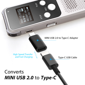 Adaptador de Tipo C a Mini USB, Carga Rápida, Transferencia de Datos, <span class=keywords><strong>Convertidor</strong></span> de USB C Hembra a Mini USB Macho para Cámaras, <span class=keywords><strong>MP3</strong></span>, <span class=keywords><strong>MP4</strong></span>, PSP, GPS, Radio - Product Image 4