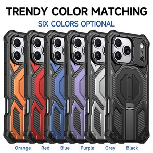 เคสโทรศัพท์มือถือ Senyork 3 in 1 TPU PC แบบมีที่ยึดแม่เหล็กแข็งแรง สำหรับ iPhone 12 Pro Max 13 16E 17Air ฝาหลังแบบกันกระแทกสี่มุม - Product Image 6