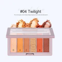 Großhandel 6 Farben Langlebige wasserdichte Schimmer Matte Lidschatten Palette Profession elle Perl glanz Rotbraun Erd pulver