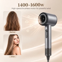 Sèche-cheveux universel multifonction HDR-02 à 200 millions d'ions négatifs, haute vitesse, avec diffuseur, moteur BLDC haute vitesse