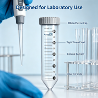 Fournitures de laboratoire : Tube centrifuge autoportant stérile de 50 ml, tube en plastique jetable pour échantillons liquides, recherche biologique, usage médical