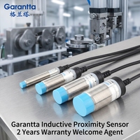 Sensor Proximitas Induktif Garantta M30 Tipe Flush 10mm 20mm M30 dengan PNP NO Rentang Deteksi