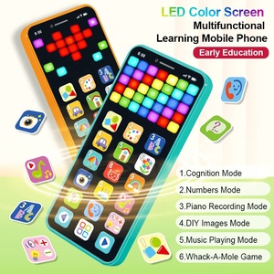 Jouet musical multifonctionnel éducatif Y-phone, écran couleur LED, machine d'apprentissage de l'anglais, téléphone portable, jouet pour enfants - Product Image 2