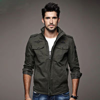 Veste tactique en coton personnalisée pour homme, manteau décontracté à col montant, vêtement d'extérieur thermique doublé multi-poches pour l'hiver, style streetwear