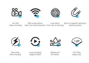 H88 Pro Không Dây Thể Thao Máy Ảnh Với Một Dây Buộc Từ Tính Không Thấm Nước Lên Đến 30 Mét Dưới Nước Mini Dv Máy Ảnh - Product Image 2