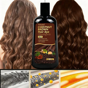 Tinte para el Cabello Castaño Oscuro VOJO en Champú de 100 ml, Sin Amoníaco, con Extracto Herbal, Larga Duración, Cobertura de Canas, Venta al Por Mayor, OEM, Marca Privada - Product Image 4
