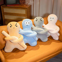 Coussin en peluche en velours côtelé mignon, coussin de soutien émotionnel en forme de poupée, jouet doux humanoïde Kawaii, vente en gros personnalisée