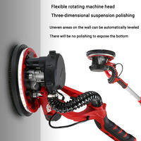 225MM électrique auto-aspirateur mur ponceuse mastic papier de verre Machine bricolage plafond et mur meuleuse