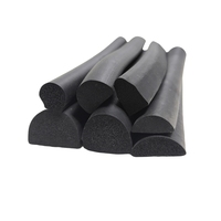 Bouchon en caoutchouc EPDM solide demi-rond en forme de D, découpe personnalisée, profil semi-circulaire étanche et antichoc pour porte de placard