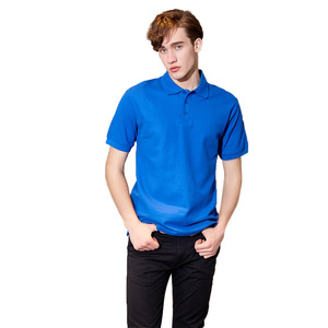 Polo en pur coton pour homme, couleur unie, respirant, anti-humidité, manches courtes, col rabattu, vêtements promotionnels, tailles S M L XL - Product Image 1