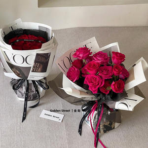 Gaya kertas bergambar kelas atas bunga kemasan kertas bunga buket r kertas suasana - Product Image 5