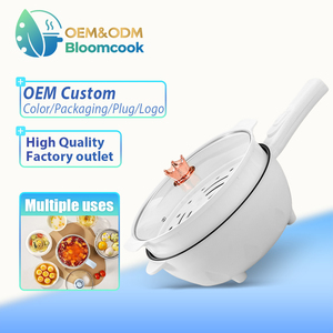 2025 Bloomcook OEM 304 Thép Không Gỉ Nồi Điện Sưởi Ấm Nhanh Không Dính Mini Xách Tay Điện Nấu Ăn Lẩu Nồi - Product Image 1