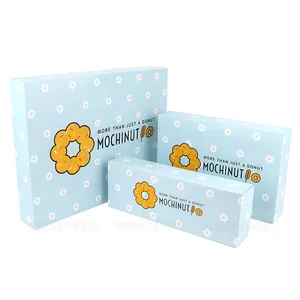 Manufacturer Mochinut Donut Box For 12 Donuts Paper Packaging Half Dozen Take Out Package