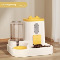 Distributeur automatique de nourriture et d'eau pour animaux de compagnie avec bols amovibles, grande capacité, en matériau PP, pour chiens et chats de petite/moyenne taille