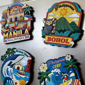 Aimants de réfrigérateur personnalisés sur le thème des requins baleines de l'île de Bohol et de la ville de Manille, souvenirs touristiques pour cadeaux d'affaires - Product Image 3