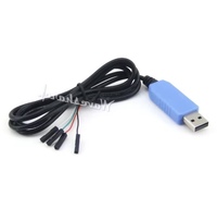 Kabel USB ke TTL 4-pin Waveshare dengan konverter tertanam PL2303 Mendukung Windows XP 7 8 8.1 10 1m B585