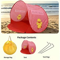 Tente Coquillage Rose Lucky Dog à Montage Rapide pour la Plage
