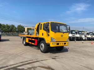 <span class=keywords><strong>รถ</strong></span>ยกพ่วงแบบแบน FAW J6F 4x2 180 แรงม้า 8 ตัน แบบหนึ่งลากสอง สำหรับกู้ภัย<span class=keywords><strong>รถ</strong></span>เสียข้างทางและลากจูง<span class=keywords><strong>รถ</strong></span>อุบัติเหตุ - Product Image 2