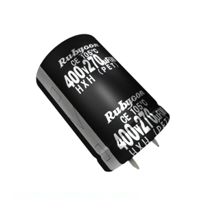 Condensateur canal fabricant CAP ALUM 220UF 20% 450V SNAP TH Through Hole 220 uF 450HXH220MEPASN20X50 - Product Image 1