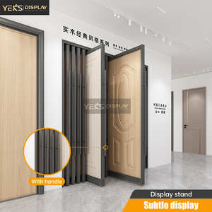 Moderner anpassbarer Holzschiebetür-<span class=keywords><strong>Display</strong></span>-Rack-Türrahmen für Fliesen muster Stein <span class=keywords><strong>display</strong></span> Pull Drawer System Shop Einzelhandel gebrauch - Product Image 5