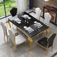 Chaise et table de mariage en acier inoxydable au design moderne avec plateau en verre miroir/MDF pour événements hôteliers, fêtes en plein air, restaurants, banquets