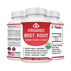 Extrait de racine de betterave, complément de vitamine C, stimule l'énergie et la santé digestive, pour adultes, 60 capsules - Product Image 4