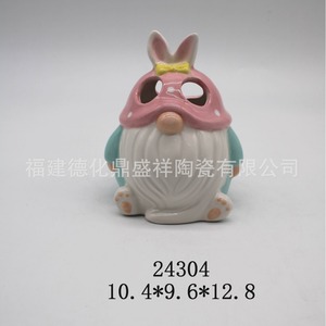 Pot à biscuits en forme de lapin de Pâques de dessin animé, pot de rangement <span class=keywords><strong>pour</strong></span> lait, pot décoratif artisanal peint à <span class=keywords><strong>la</strong></span> main, cadeau créatif - Product Image 2