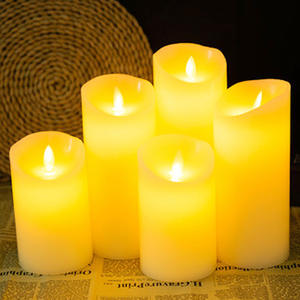 L953 Venta caliente barato plástico LED vela luces Iglesia ópera <span class=keywords><strong>casa</strong></span> decoración ambiente luces festival día vela adornos - Product Image 6