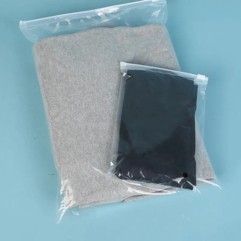 Kunststoffverschlussverpackung Reißverschlussbeutel wasserdicht kundendefinierte größe selbstversiegelnde kunststoffverpackung transparente Reißverschlusstaschen