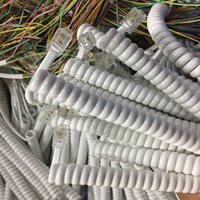 Kabel Spiral Telepon Rj12 Biru Muda 1,5m 6p6c