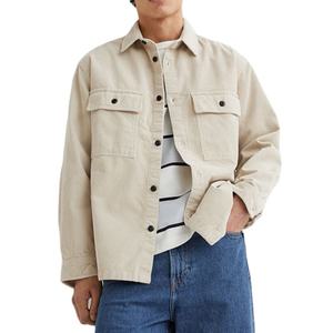 เสื้อเชิ้ตคอร์ดูรอยแขนยาวผู้ชายแบบมีกระเป๋าหน้าสั่งทำขายส่ง - Product Image 1