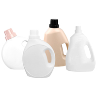 Ensemble de distributeurs de savon à lessive vides de grande capacité, bouteille en plastique HDPE de 64 oz avec pompe de 15 cc