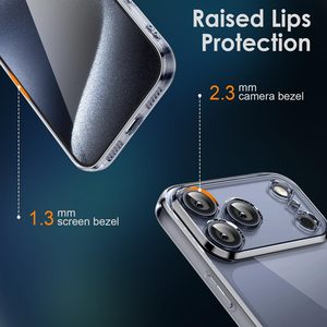 <span class=keywords><strong>Funda</strong></span> Protectora para Teléfono Móvil, Delgada, Suave, de TPU, Anti-Amarillamiento, Resistente a Golpes, para <span class=keywords><strong>iPhone</strong></span> 17/Air/17 Pro/17 Pro Max/16/15/<span class=keywords><strong>14</strong></span> - Product Image 4