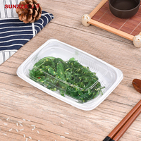Sunzza mini boîtes alimentaires en plastique pour apéritifs à emporter Récipients d'accompagnement jetables de qualité supérieure avec couvercles transparents
