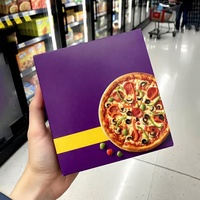Boîte en carton ondulé auto-élevante personnalisée, écologique, de qualité alimentaire, avec gaufrage, pour pizzas et hamburgers surgelés - Vente en gros