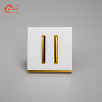 NUEVO Interruptor de luz de pared Toma de carga rápida USB Llave de piano Enchufe de vidrio templado Decoración de hotel Boutique personalizada 2024