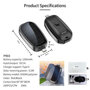 Cadeau écologique, banques d'alimentation solaires ultra-minces d'urgence, chargeur mobile sans fil pour l'extérieur, banque d'alimentation haute capacité - Product Image 6