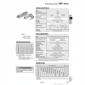 Cylindre de lecture à course CE1L32-50 SMC Pneumatics Catégorie de produit Pièces pneumatiques - Product Image 1