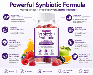 Gomitas Probióticas y Prebióticas de Marca Propia Rainwood con Inulina, Fórmula de Apoyo Digestivo - Product Image 2
