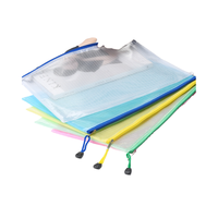 Portable PVC A4 papier stylo crayon livre sac de rangement fermeture éclair voyage fournitures de bureau travail étudiant école fichier sac